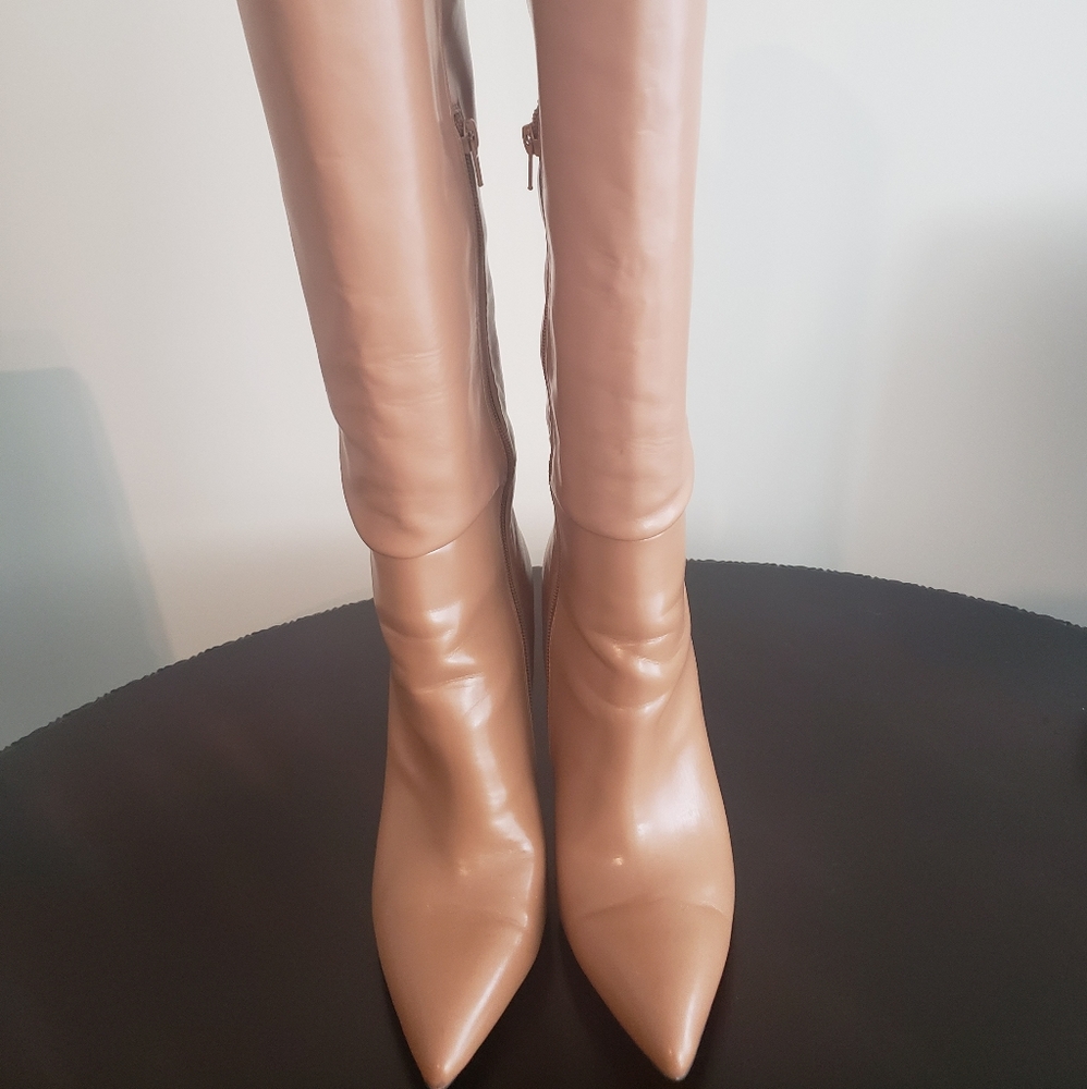 Jeffrey Campbell size 8 tall tan boots